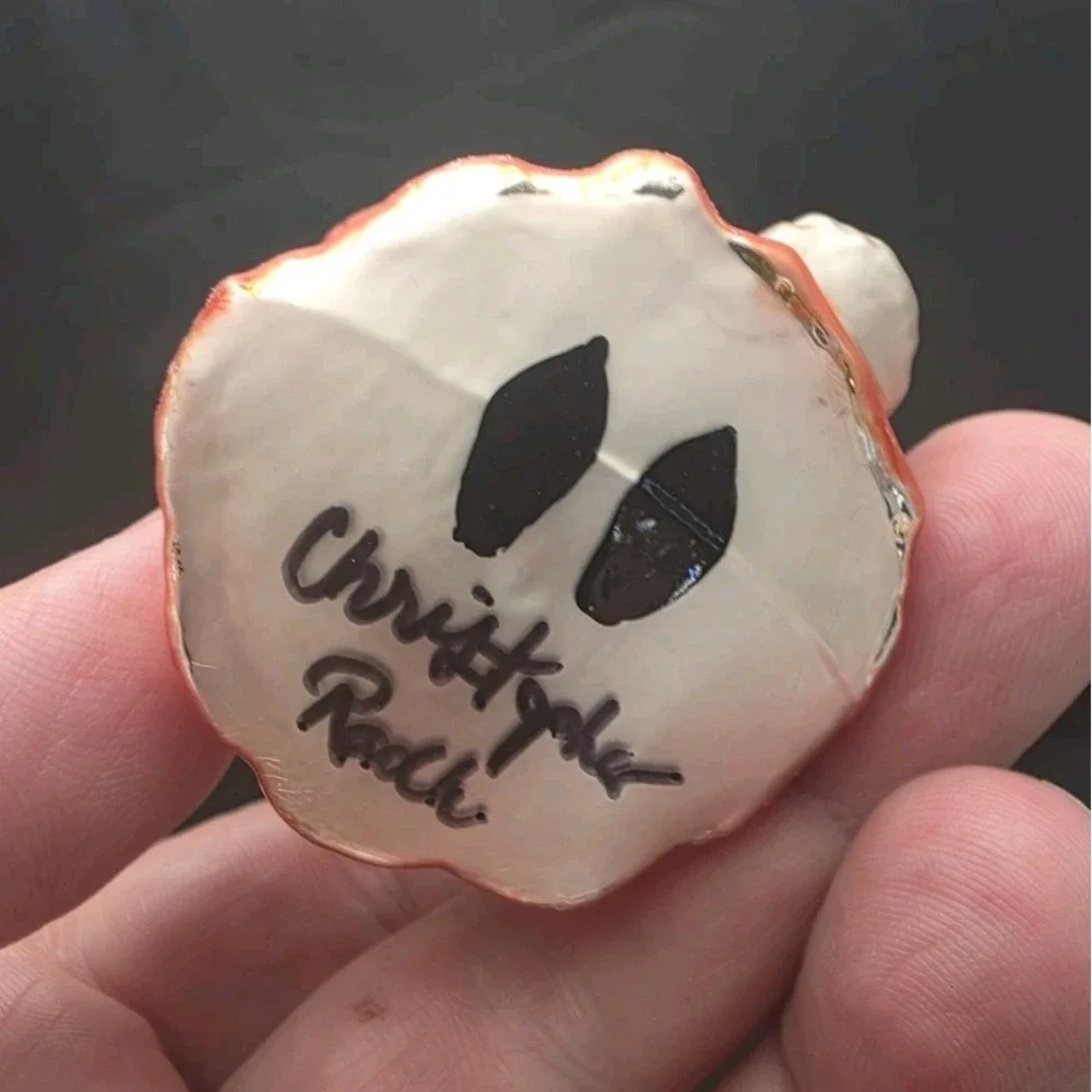 SIGNED 1998 Christopher Radko Agnes & Endora Little Gem Witch Pumpkin Ornament